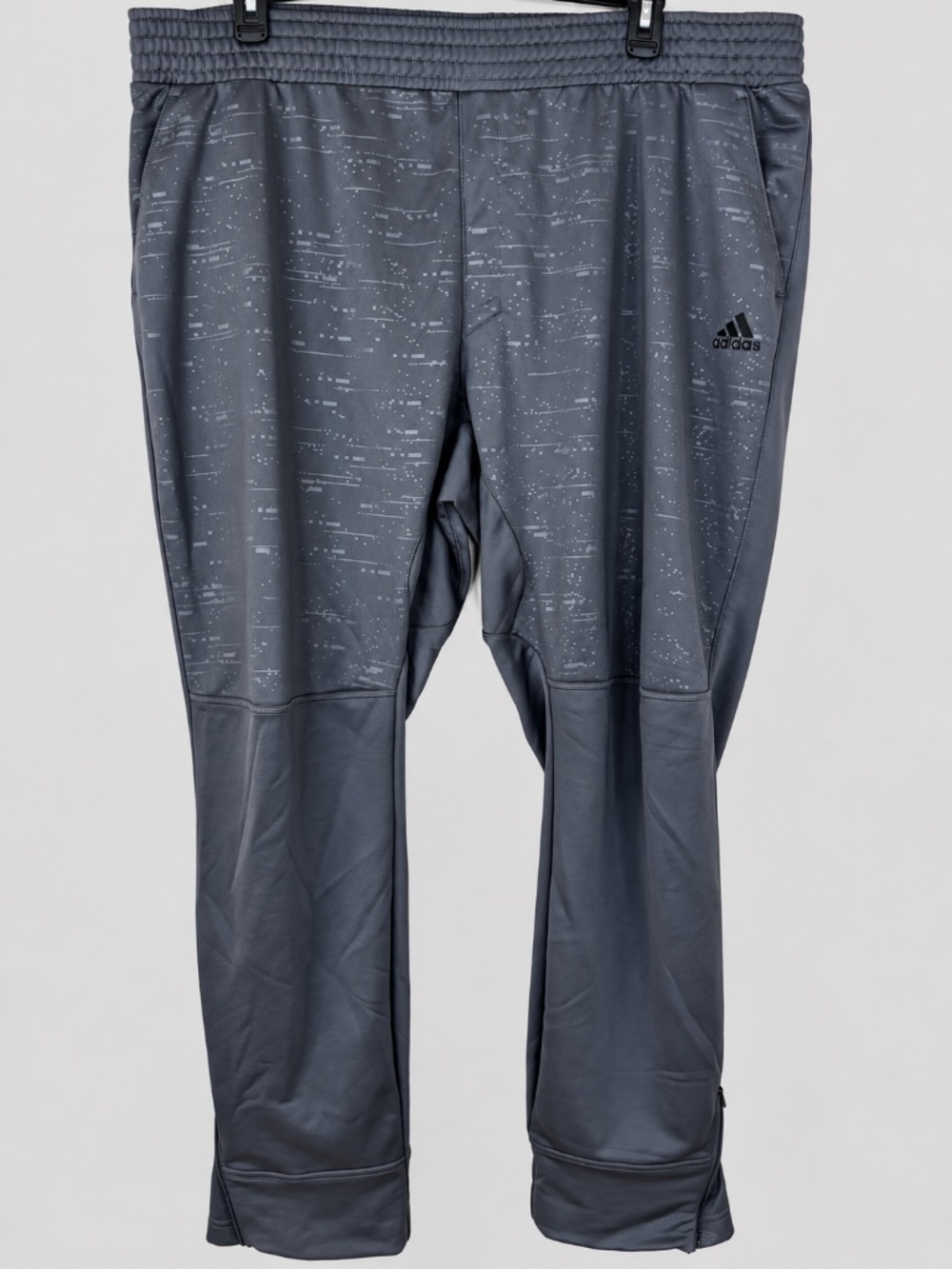 Adidas Men’s 3XLT Gray Athletic Track Pants Drawstring Ankle Zip Big Tall